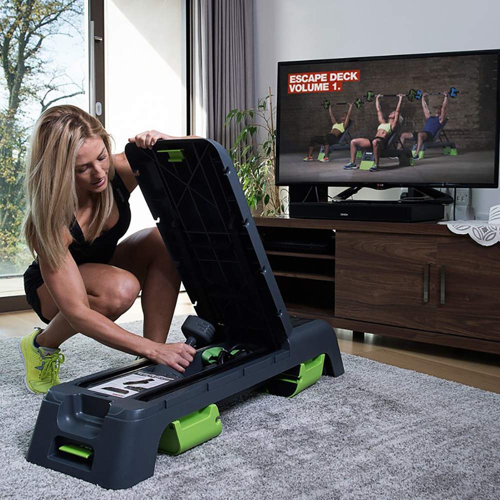 Escape Fitness Deck V2.0 Workout Platform or Adjustable Bench - Black/Green