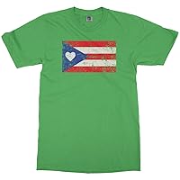 Threadrock Kids Puerto Rico Flag with Heart Youth T-Shirt