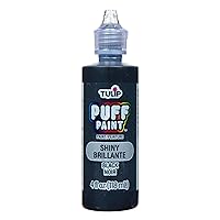 TULIP Dimensional Fabric Paint 41401 Dfpt 4Oz Slick Black, 4 Fl Oz (Pack of 1), Packaging may vary