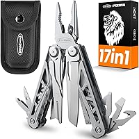 Multitool, 17-in-1 Multitools Pliers with Nylon Sheath, Professional Multi-tool for Survival, Camping and Hunting, Gifts for Men Dad Husband