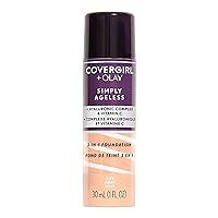 COVERGIRL & Olay Simply Ageless 3-in-1 Liquid Foundation, 205 - Ivory, 1 Fl Oz (Pack of 1)