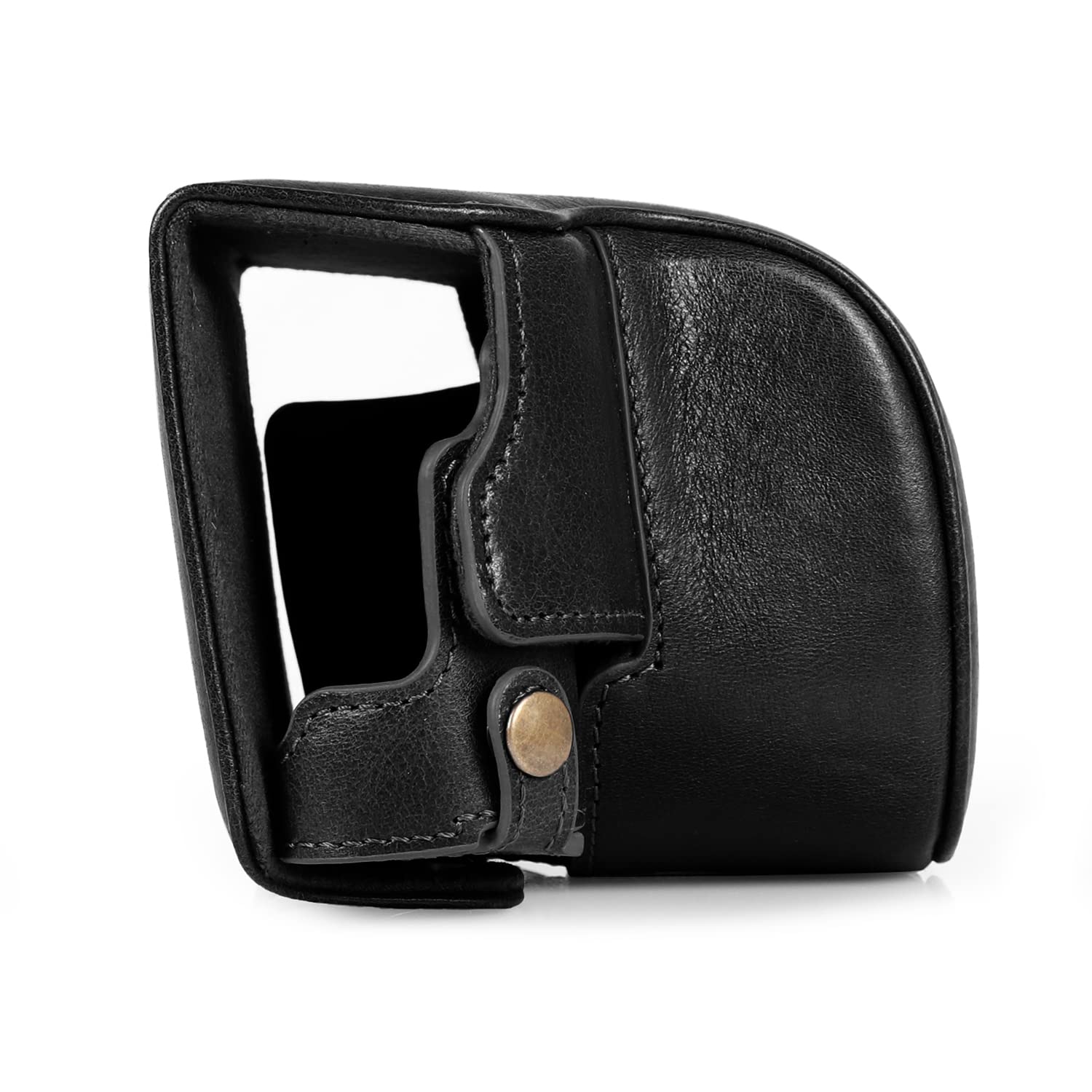 Mega Gear MG1605 Ever Ready Genuine Leather Camera Case Compatible with Leica D-Lux 7 - Black