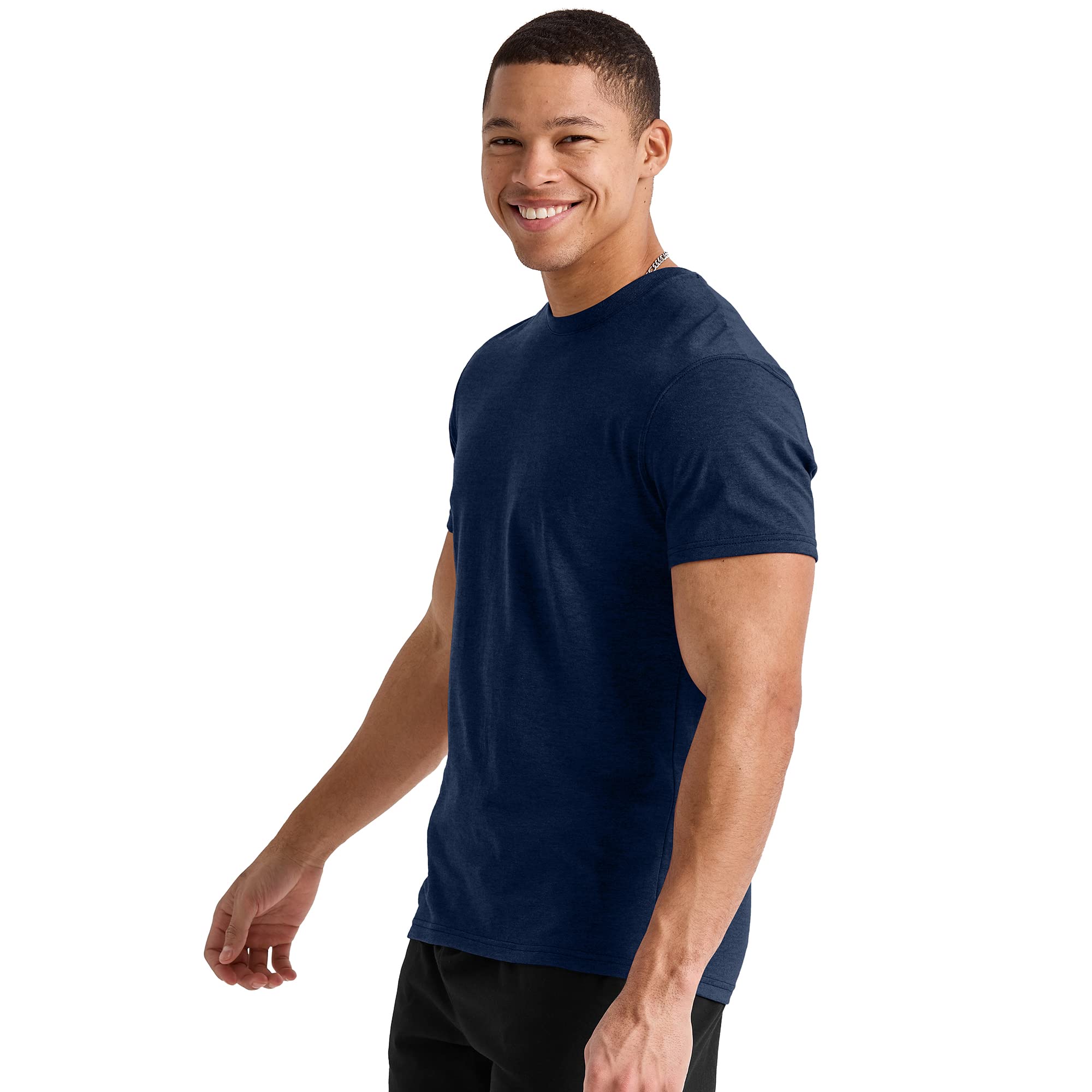 Hanes Originals Lightweight, Crewneck T-Shirts for Men, Tri-Blend Tee