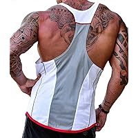 Men's Gym Y Back Stringer Tank Top Bodybuilding Athletic Workout Fitness Vest