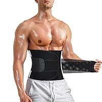 Men Waist Trainer Trimmer Tummy Control Compression Shapewear Body Shaper Sweat Belt