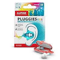 Alpine Pluggies - Earplugs for Kids & Small Ear Canals - 25 dB - Multi-Purpose Kids Ear Protection - Age 5-12 - Comfortable and Hypoallergenic Kids Earplug