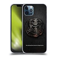 Head Case Designs Officially Licensed Cobra Kai Metal Logo Graphics Soft Gel Case Compatible with Apple iPhone 12 / iPhone 12 Pro