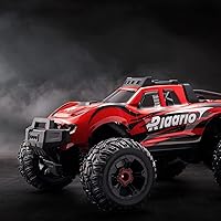 RLAARLO 1:16 Plus RC Cars for Adults, 40KM/H Fast Remote Control Car 4x4 All Terrain Off Road Monster Trucks for Boys, Electric RC Rock Crawler with 2 Batteries, 330x245x150mm, Red Black White