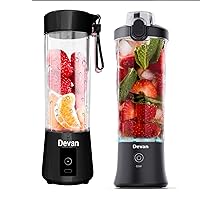 2 Pack Portable Blender Personal Size Blender, Juicer Cup Crushed Ice Smoothies and Shakes.