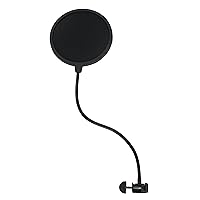 Rok-It Single Layer Microphone Pop Filter with C-Clamp to Fit Most Microphone Stands; (RI-POPFILTER)