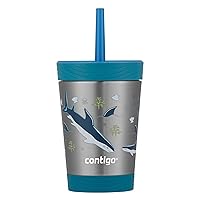 Kids Spill-Proof Tumbler with Straw & Leak-Proof Lid, 12oz Vacuum-Insulated Stainless Steel Water Bottle for Kids, Dishwasher Safe & Fits Most Cup Holders, Tumbler for School, Home, Travel