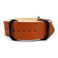 HNS Leather Watch Band Strap - Choose Color & Width - 18mm, 20mm, 22mm, 24mm Watch Leather Bands