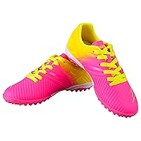 Vizari Liga Turf Soccer Shoes for Kids | Durable Synthetic Upper | Molded Rubber Sole for Excellent Traction | Youth Turf Futsal Sneaker | Ideal for Indoor & Outdoor Soccer Play