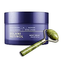 ABERA Belani Retinol Cream for Face, Facial Moisturizer with Collagen Cream and Hyaluronic Acid, Anti-Wrinkle Reduce Fine Lines, Night Anti-Aging For Women (1.01 Fl Oz) (1 Box + 1 Roller)