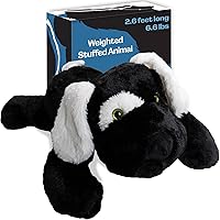 Weighted Stuffed Animal – 6.6 Pounds | Extra Large 31.5 Inches Long | Plush Body Pillow | Black and White Dog | Weighted Animal for Calming – Relaxation – Sensory Comfort