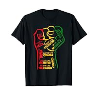 African Map Fist Black History Month Retro Black Juneteenth T-Shirt