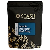 Tea Double Bergamot Earl Grey Premium Loose Leaf Black Tea, 3.5 Ounces