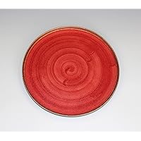 Ishimaru Pottery 283050510 Akabuchi Gold Tachibuchi 9.1 inches (23 cm), Round Plate