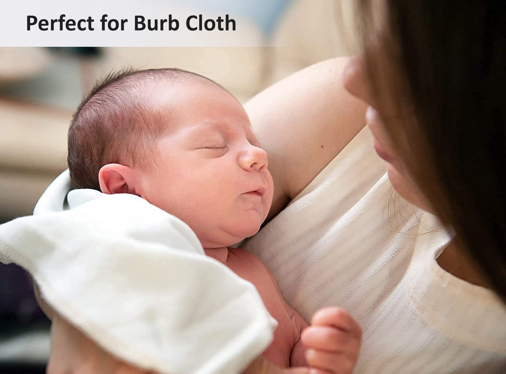 Ruvanti 10 Pack, Birdseye 3-Ply Prefold Cloth Diapers for Babies, 13x19 Inch, White