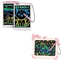bravokids 2 Pack LCD Writing Tablet for Kids Toys, Colorful Erasable Doodle Board Drawing PadEducational and Learning Toys, Christmas Birthday Gifts for Girls Boys 3 4 5 6 7 8 Year Old