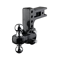 Flash Solid Steel 49-00-5925 Adjustable Steel Ball Mount with 10 Inch Drop, 2.5 Inch Shank, and Chrome Plated Balls