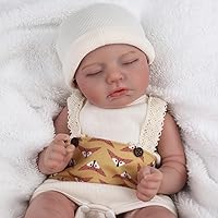 Reborn Baby Dolls Closed Eyes - 20 inches Realistic Newborn Soft Vinyl Baby Dolls Toy for Kids Age 3