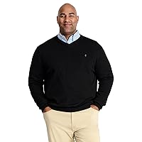 IZOD Men's Big and Tall Premium Essentials Solid V-Neck Sweater