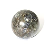 Jet Natural Labradorite Sphere 45-50 mm Gemstone Massage Meditation Ball Divination Gemstone Sphere Ball Gemstone Sphere Home Decor Healing