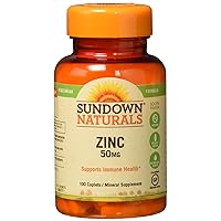 Sundown Zinc 50mg High Potency (100 Caplets)