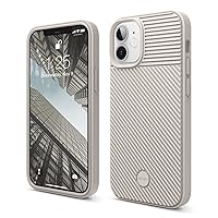 elago Protective Cushion Case Compatible with iPhone 12 Mini (2020) [Stone] - Shock Absorbing Design, Wireless Charging Supported, Durable TPU Material [US Patent Registered]