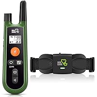 Dog Training Collar for Large Medium Small Dogs with 1800 Feet Remote Range, Rechargeable Dog Shock Collar with Beep, Vibration and Shock Modes, Safety Keypad Lock, Rainproof, Green