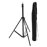 Amazon Basics Aluminum Light Photography Tripod Stand with Case - Pack of 2, 2.8 - 6.7 Feet, 3.66 Pounds, Black