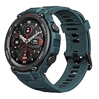 Amazfit T-Rex Pro Smart Watch, Rugged Military Certified, GPS, 18-Day Battery, Heart Rate Monitoring & VO2 Max, Sleep & Health Monitoring, 10 ATM Water-Resistant, with AI Fitness App (Blue)