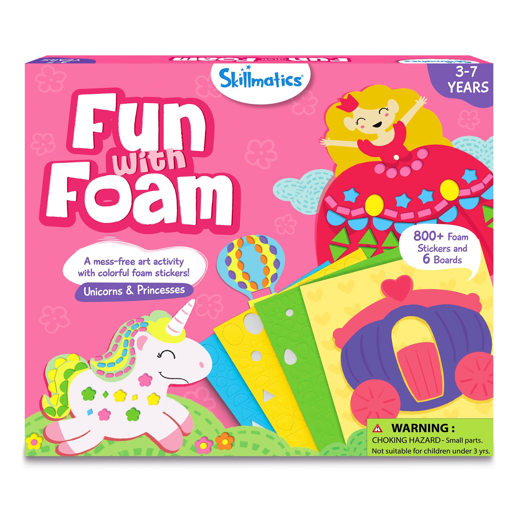 Skillmatics Dot It & Fun with Foam Unicorns & Princesses Theme Bundle, Art & Craft Kits, DIY Activities for Kids