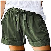 Womens Running Shorts White Shorts for Women Stretchy Summer Shorts Outfits for Women 2024 Trendy Linen Plus