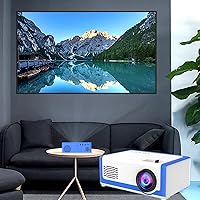 2024 New Smart Projector, 2024 New Smart Projector Outdoor Movie Projector, Portable Smart Projector, 1080p Home Movie Phone Projector Gaming Projector Gift for Kids Adults (blue)