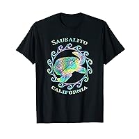 Sausalito California Vacation Colorful Tribal Turtle T-Shirt