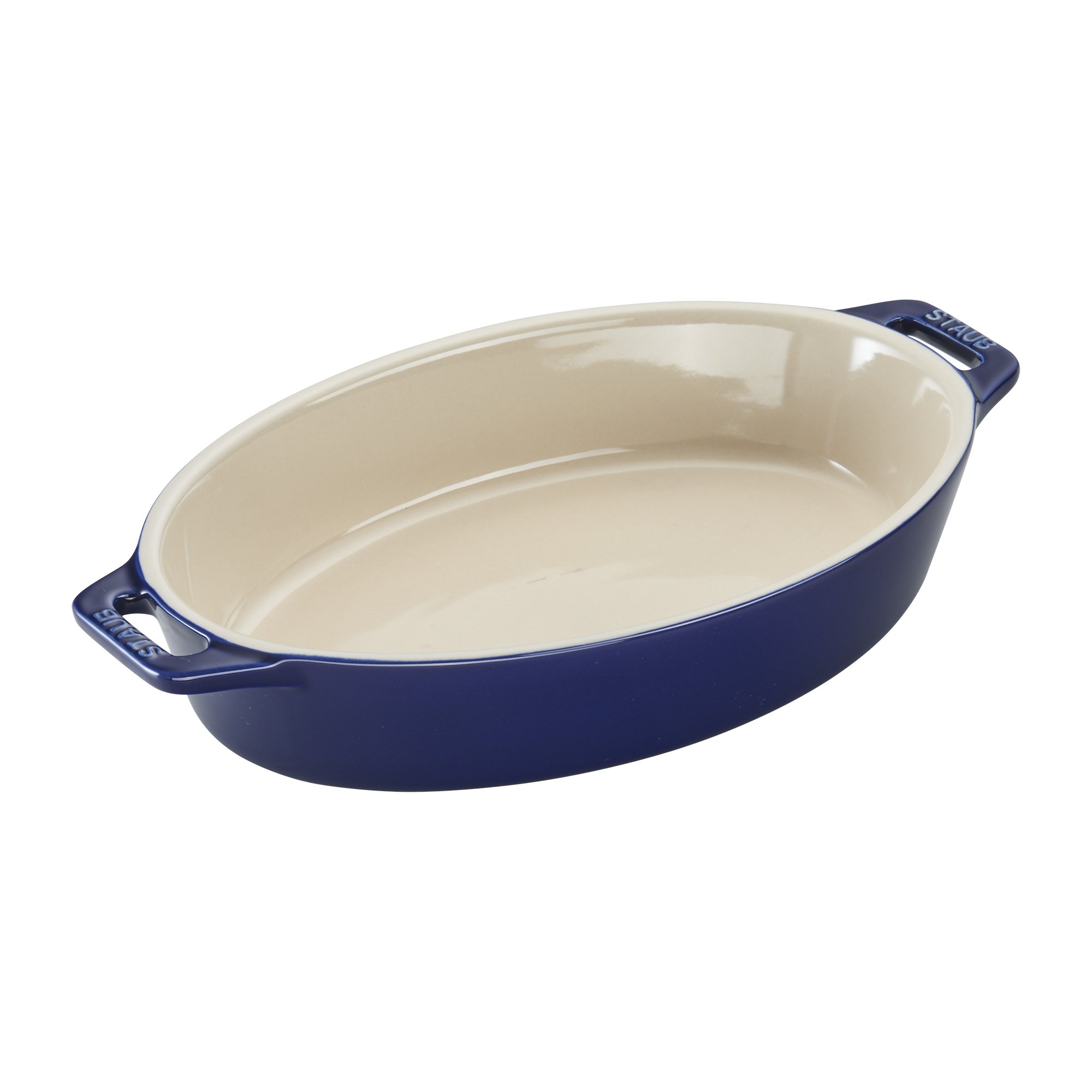 Staub Ceramics 4-pc Baking Pans Set, Casserole Dish with Lid, Brownie Pan, Dark Blue