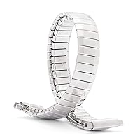 Ladies Twist-O-Flex Expansion Replacement Watch Band Silver Tone Straight End 10-14mm