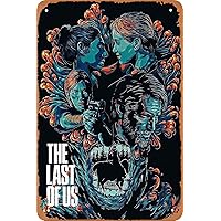 The Last of Us Video Game Poster Vintage Tin Sign for Bar Man Cave Garage Home Wall Decor Retro Metal Sign Gift 12 X 8 inch