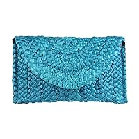Women Straw Clutch Purse Handbag Straw Shoulder Bag Summer Beach Bag Woven Bag Envelope Purse Wallet