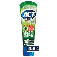 ACT Kids Anticavity Fluoride Rinse 16.9 fl. oz. Groovy Grape with Cup and Toothpaste 4.6 oz. Wild Watermelon