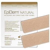 Epi-Derm Long Strips, Silicone Gel Sheeting for Scars, Ideal for C-Section, Tummy Tuck, Cardiac Surgery Scars, Premium Grade Scar Sheets, Reusable, 1.4 x 11.5 in - 1 Pair, Natural