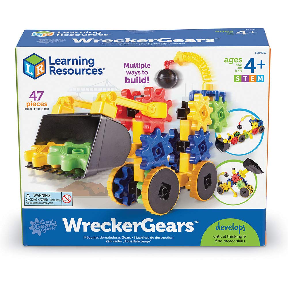 Learning Resources Gears! Wreckergears, 47Piece, LER9237, Multicolor
