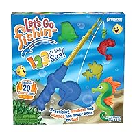 Pressman Let’s Go Fishin’ 123 in The Sea! - Practice Counting, Shapes, and Colors Game - Ages 4 and Up, 1-4 Players