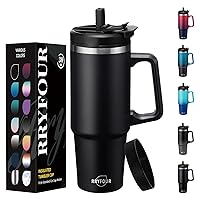 30 oz Tumbler with Lid and Straw - Flip Cap, Protective Boot, Insulated Coffee Cup Water Bottle with Straw, Travel Coffee Mug Keep Cold-36h & Hot-12h, Stainless Steel Coffee Tumbler with Handle