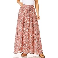 Maxi Skirts for Women Reg & Plus Size Women's Long Skirts, Flowy Summer Skirt Aline Elastic High Waisted Trendy 2023