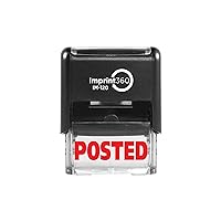 Imprint 360 AS-IMP1034 - Posted, Heavy Duty Commerical Quality Self-Inking Rubber Stamp, Red Ink, 9/16