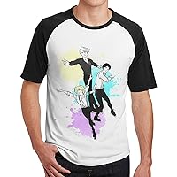 Yuri On Ice Tshirt Novelty Men's Fashion Manga Design Style Raglan Sleeves Baseball Shirts
