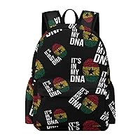 It's in My DNA Ghana Flag Cute Backpack Causal Daypack Travel Laptop Backpack Funny Print for Men Women 12 X 5.9 X 16.5 Inch